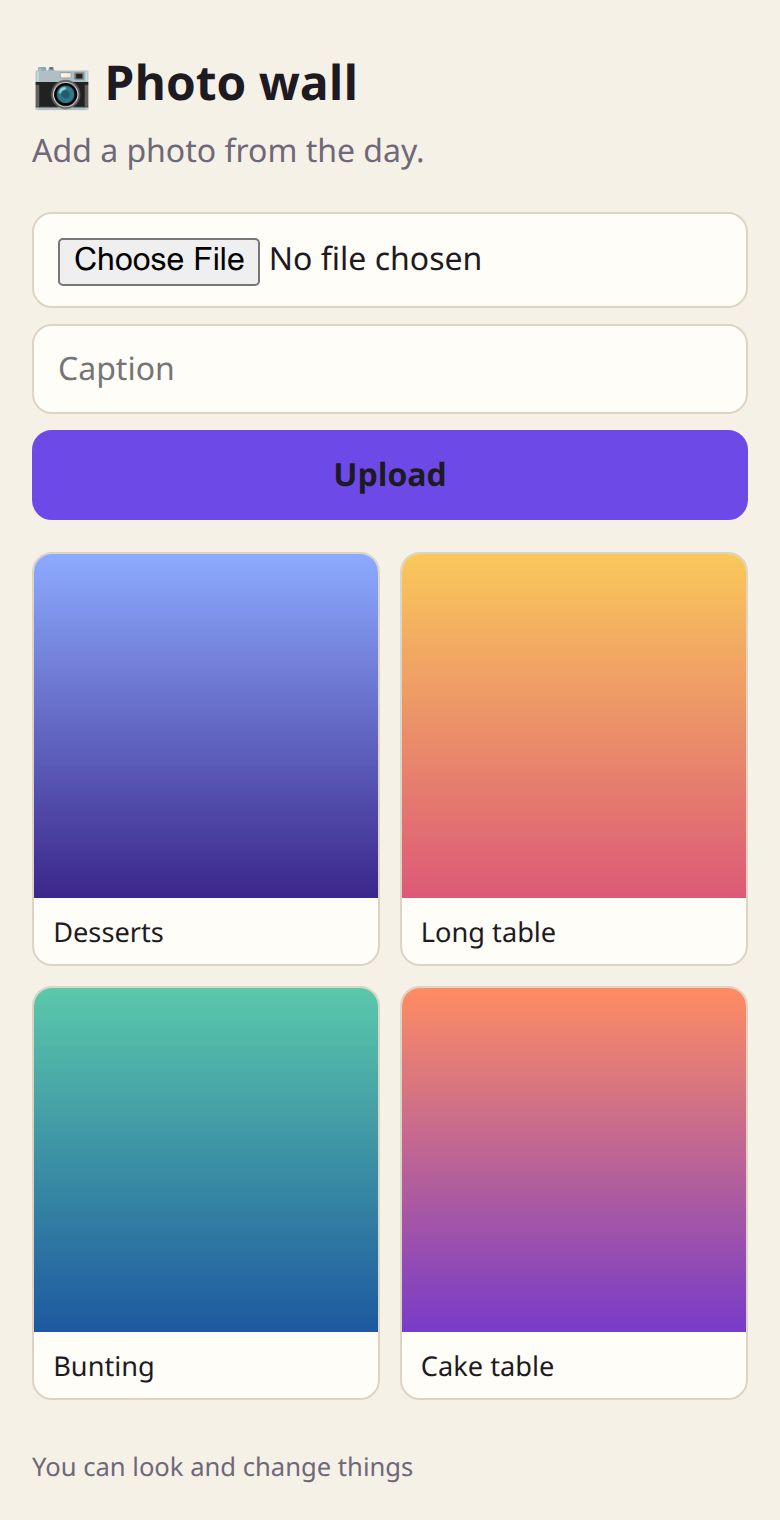 Photo wall app